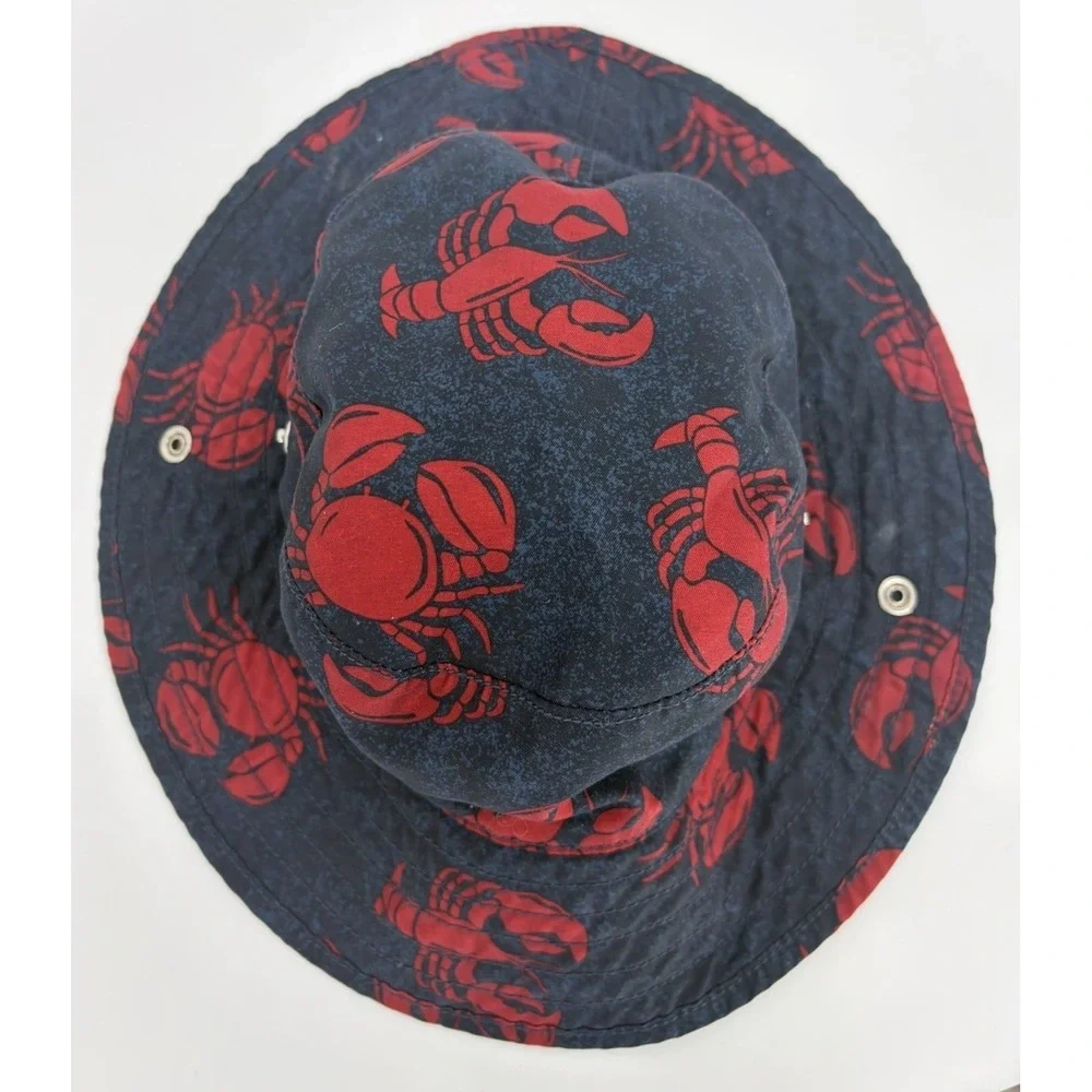 Gymboree Hat 2T - 3T Lobster Sun Bucket Adjustable Chin Strap